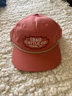 1860 Cattle Co Leona TX Rope-Trim Snapback Hat - Rust